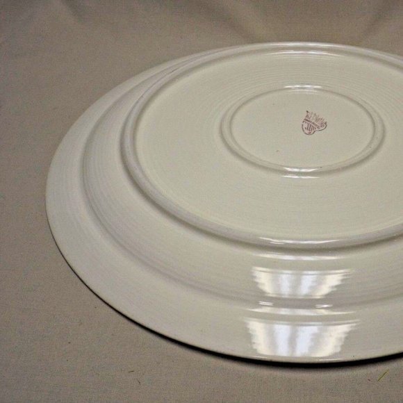Vintage Red Wing Pottery Dinnerware Normandy Apple Hand Painted 14" Chop Plate - Picture 8 of 12